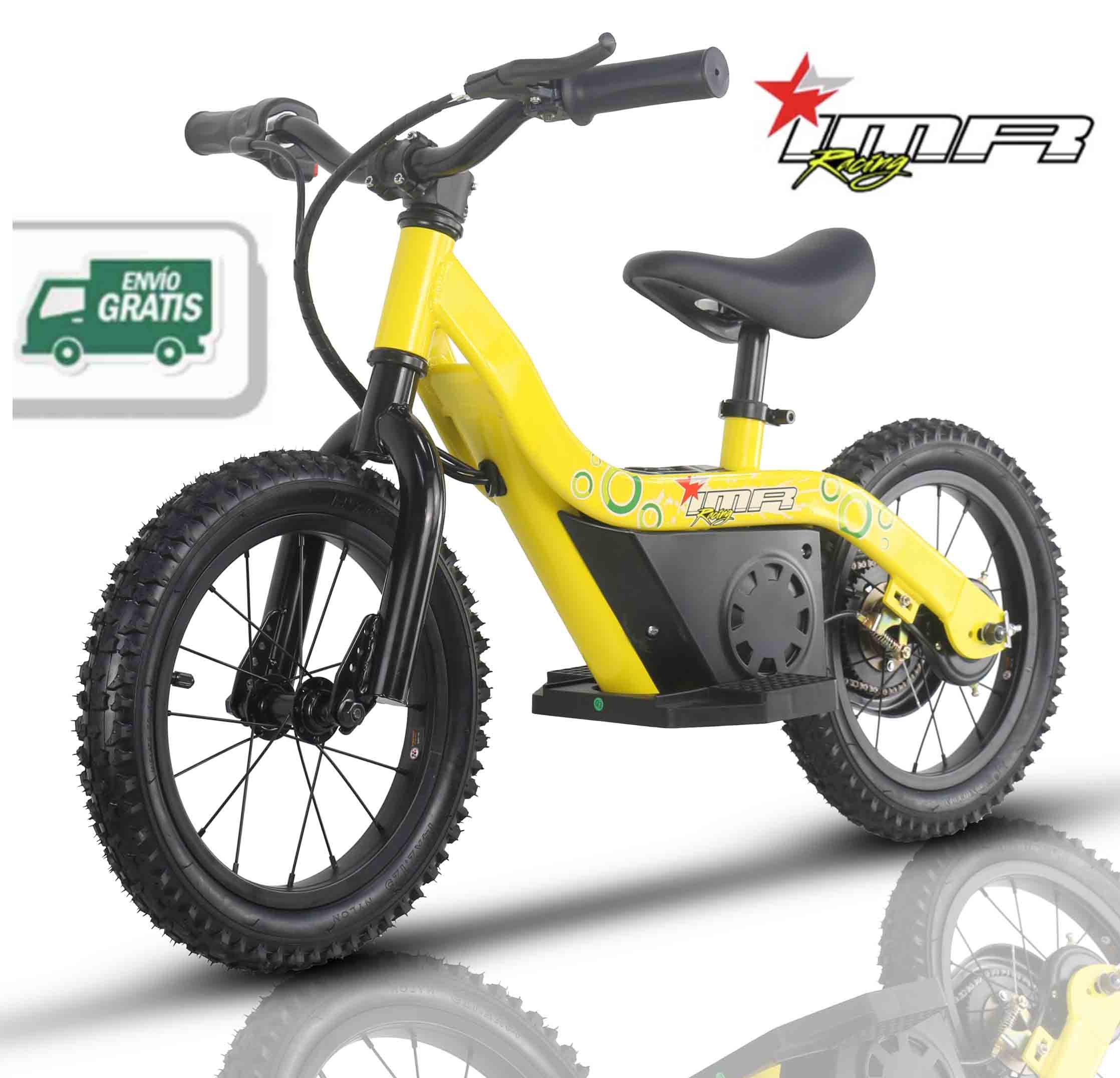 Bicicleta electrica infantil 100W 14 sin pedales_verde